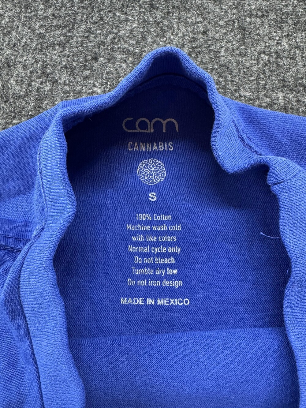 Cam Shirt Mens Small Blue Private Reserve 09 Cannabis OG Graphic Tee T-Shirt - Picture 4 of 9
